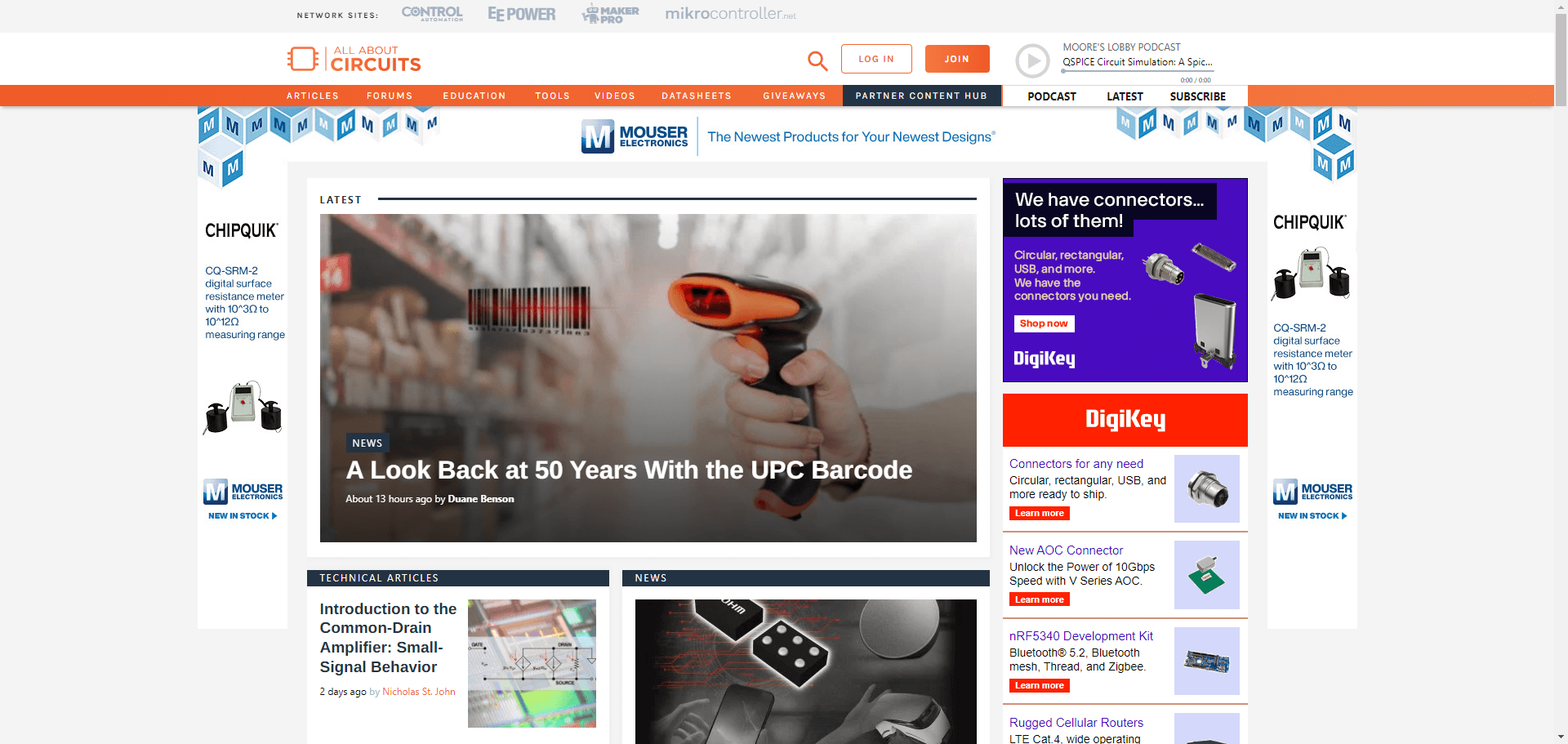 All About Circuits website thumbnail