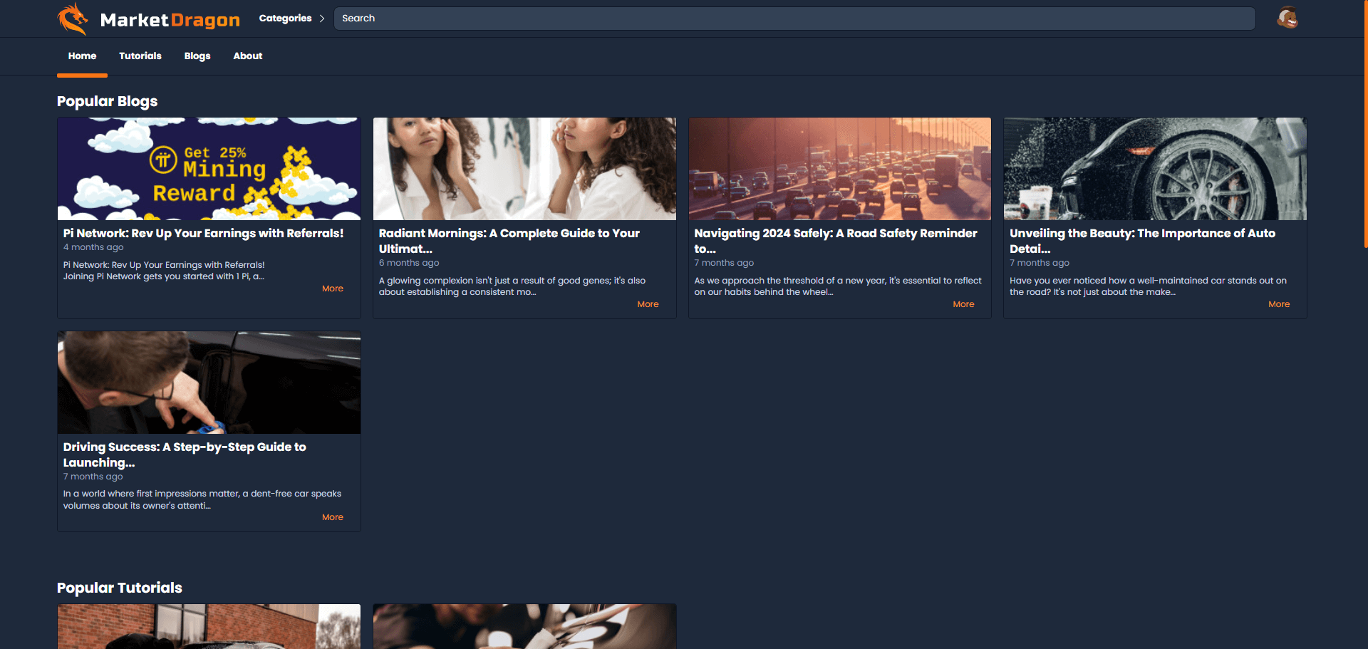 MarketDragon website image